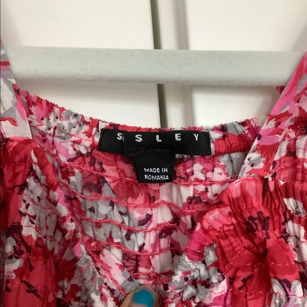 Sisley Pink long Hawaiian floral dress - Picture 3 of 4